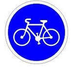 panneau voie obligatoire (rond)